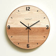 Load image into Gallery viewer, Modern Minimalist Wall Clock Living Room Wooden Wall Clock Nordic Quartz Wall Watch Hanging Creative Home Decor Silent 16 inch