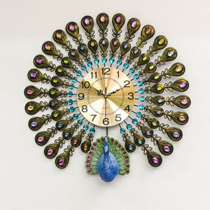 Peacock Large Wall Clock