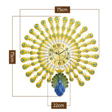 Load image into Gallery viewer, Peacock Large Wall Clock