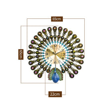 Load image into Gallery viewer, Peacock Large Wall Clock