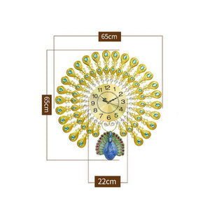 Peacock Large Wall Clock